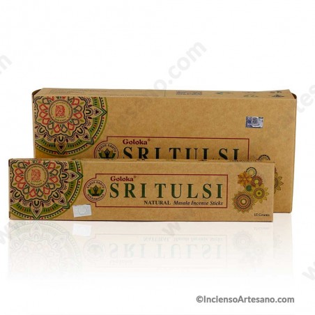 Sri Tulsi - Albahaca Sagrada Incienso Organic Masala Natural - Goloka Original