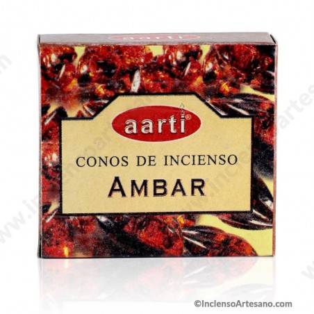 Ámbar Incienso en Cono Aarti India