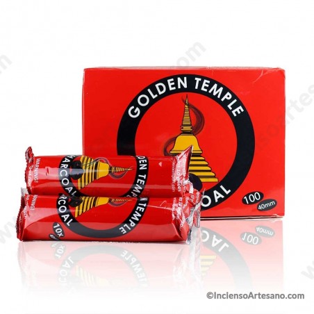 Carbón Vegetal Golden Temple de 4  cm