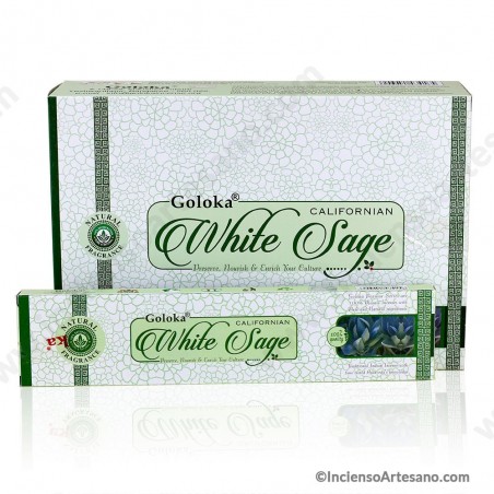 White Sage Salvia Blanca - Incienso Masala Natural - Goloka Original